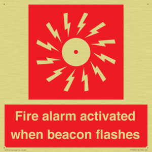 Fire alarm activated when beacon flashes
